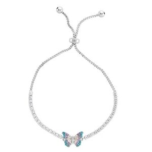 Crystal Collective Crystal Butterfly Adjustable Bracelet